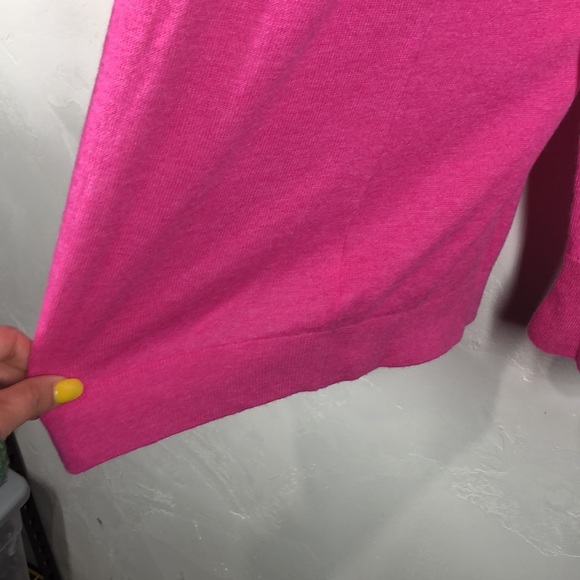 Talbots pink lambswool blend sweater size medium - Picture 5 of 11